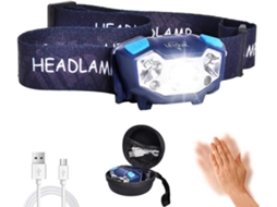 Lanterna de Cabeça Potente, 5 Leds Cree T6, Baterias e Carregador BRILVIBERA