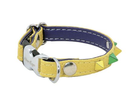 Coleira para Cães Pequenos ALTER EGO da Martin Sellier Coleção Glam & Color ALTER EGO Amarelo 25 a 34 x L. 1.5