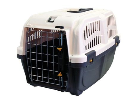 Jaula de transporte para avião para Cão e Gato, padrões IATA MARTIN SELLIER Cinzento 55 cm x 36 cm x 35 cm