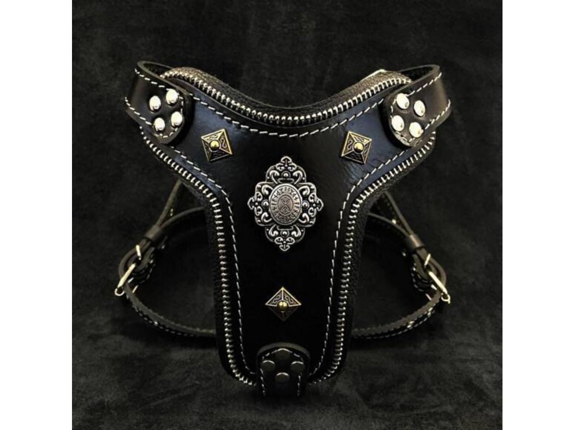 Arnês The Aztec Preto BESTIA CUSTOM DOG GEAR S Worten.pt