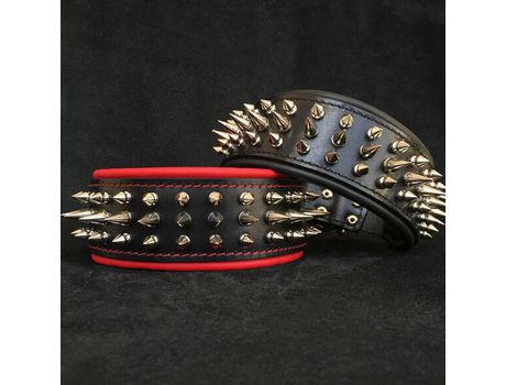 Coleira The Danger Preto e Vermelho BESTIA CUSTOM DOG GEAR XXL