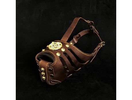 Açaime The Maximus Basket Castanho-Dourado BESTIA CUSTOM DOG GEAR XL