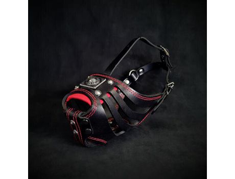 Açaime The Eros Basket Preto e Vermelho BESTIA CUSTOM DOG GEAR XL