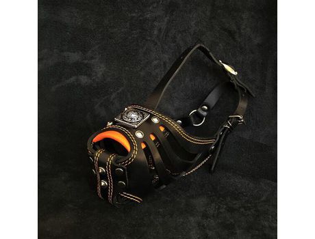 Açaime The Eros Basket Preto e Laranja BESTIA CUSTOM DOG GEAR XXL