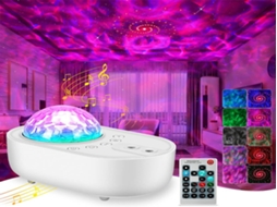 Projetor Lurelia Galaxy com Coluna Bluetooth, Controle Remoto, Rotação de 360°, Céu Estrelado, Sol Integrado, para Quarto