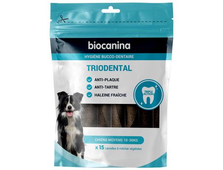 Triodental Cão Médios 15 Folhas Vegetais BIOCANINA