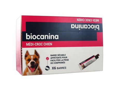 Barra de Sabor para Cão Protegida Medi-Croc 6 X 25 G BIOCANINA