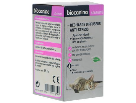 Substituição de difusor de bate-papo anti-estresse 45 ml BIOCANINA