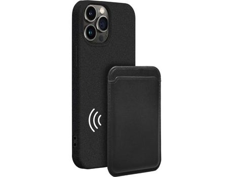 Capa para iPhone 14/14 Pro BIGBEN CONNECTED com Porta-Cartões Preto