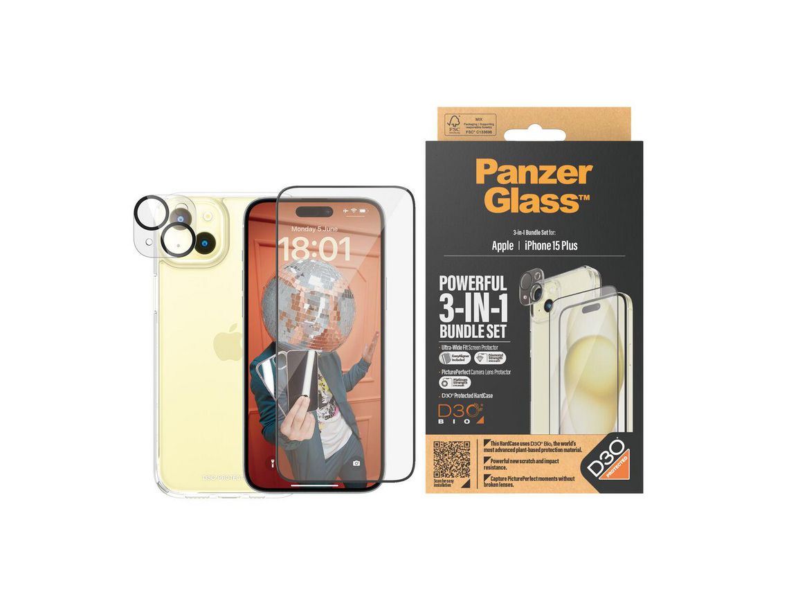 Película de Ecrã para iPhone 15 Plus PANZERGLASS
