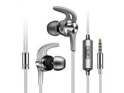 Microfone Headset Prateado