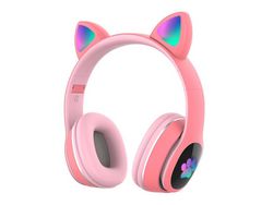 Auriculares Intra Dobráveis Orelhas Rosa