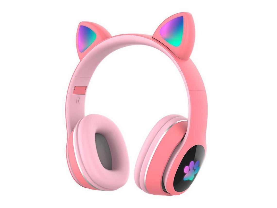 Auriculares Intra Dobráveis Orelhas Rosa