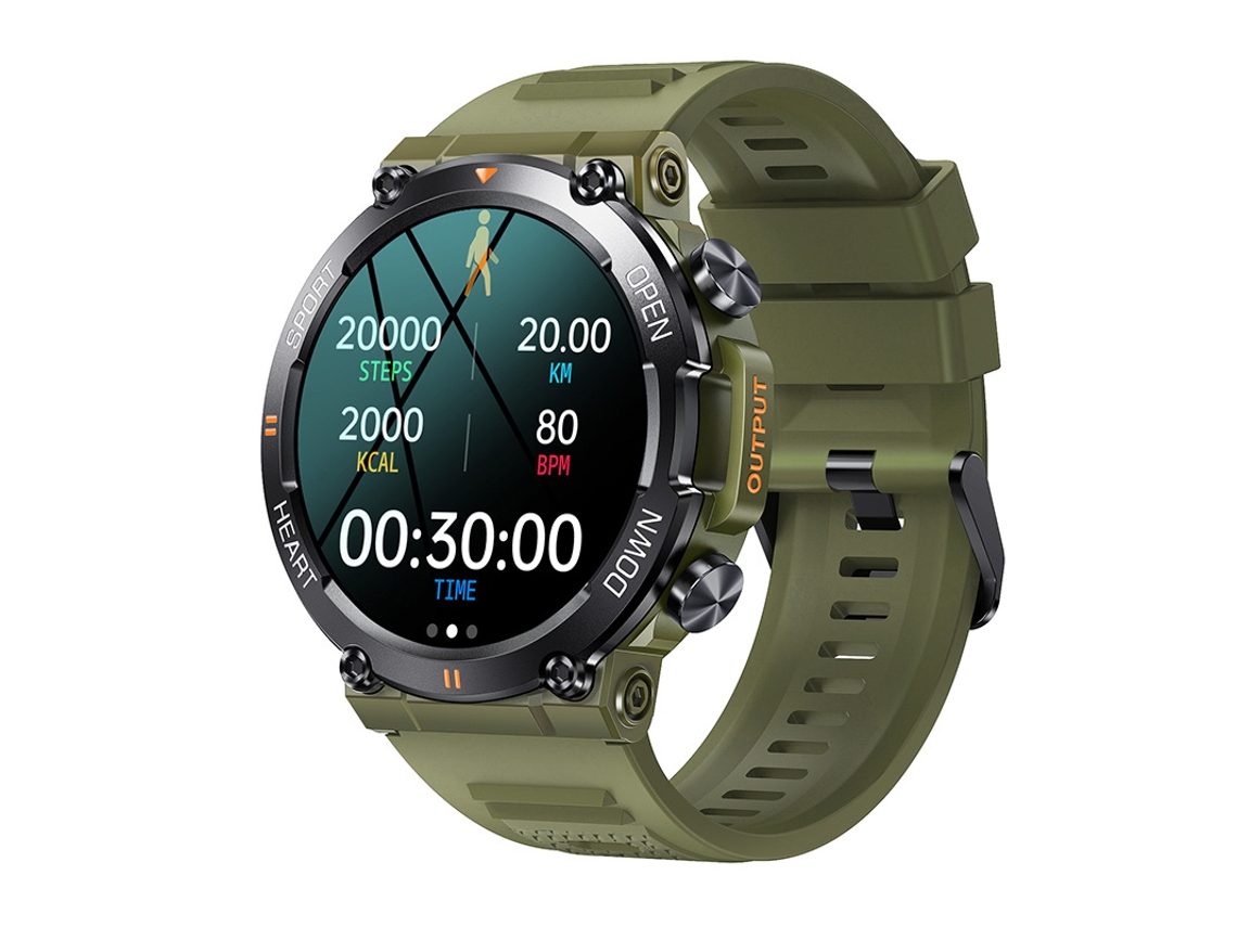 Smart Watch Redondo SHAH ARPAN com Tela de 3 53 Cm Verde