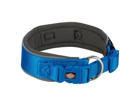 Coleira Premium Extra Larga 53-62Cm/50Mm Azul/Grafite