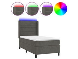 Box Spring Bed, Box Spring Beds Vidaxl Cinzeto Veludo (80 X 200 Cm)