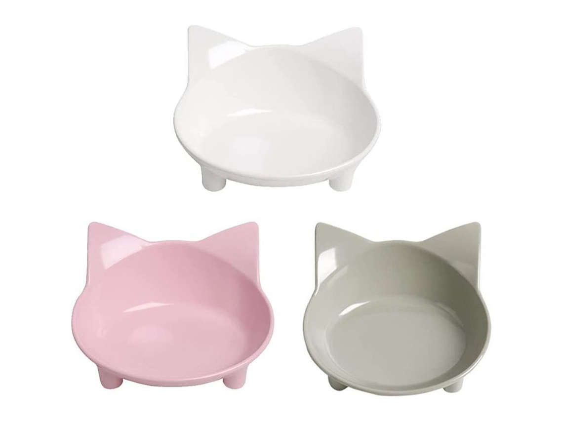 Bacia para Gatos Nova Line anti deslizante, BPA livre, design rasgado para alimentação e água de animais de estimação