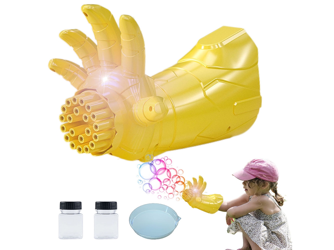 Mali pistola de Bolhas Elétrica com Luz Inspirada em Filmes Máquina de Bolhas Automática Brinquedo para Crianças Presente
