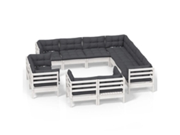Garden Lounge Set, Garden Lounge Sets Vidaxl Branco Madeira De Pinho (n/a)
