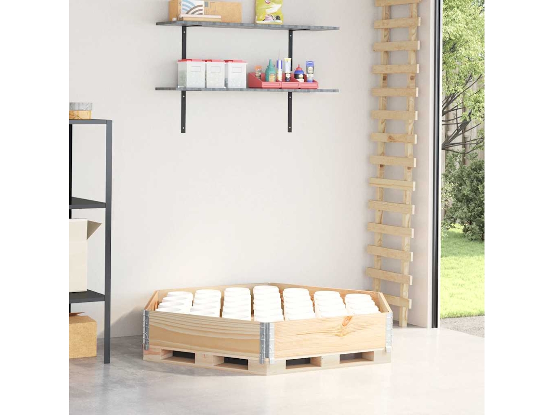 Vidaxl Canteiro Elevado Hexagonal 160x160 Cm Madeira De Pinho Maciça