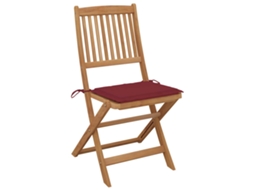 Maison Exclusive - Cadeiras De Jardim Dobráveis C/ Almofadões 4 Pcs Acácia Maciça