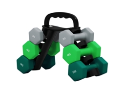 Conjunto De Pesos Com Rack, 6 Pesos Para Treino 2x3kg, 2x4kg, 2x5kg