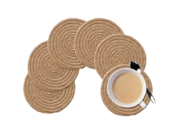 Porta-copos Trançados (11 Cm De Diâmetro), Jogos Americanos Com Isolamento Térmico, Porta-copos Para Xícaras De Café/chá