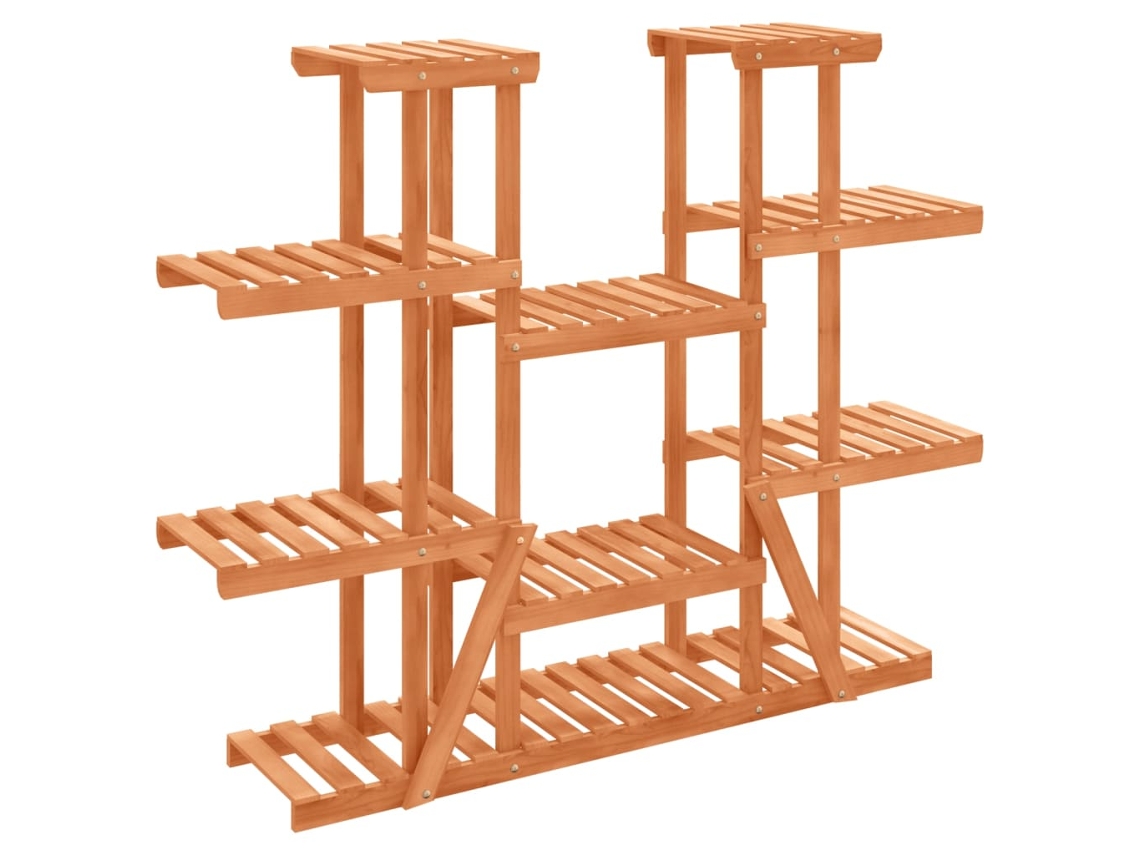 Flower Stand, Flower Stands Vidaxl Marrom Madeira (110 X 25 X 110.5 Cm)