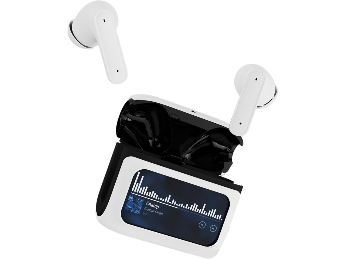 Fones De Ouvido Intra Auriculares Com Cancelamento Ruído E Microfone, Sem Fio