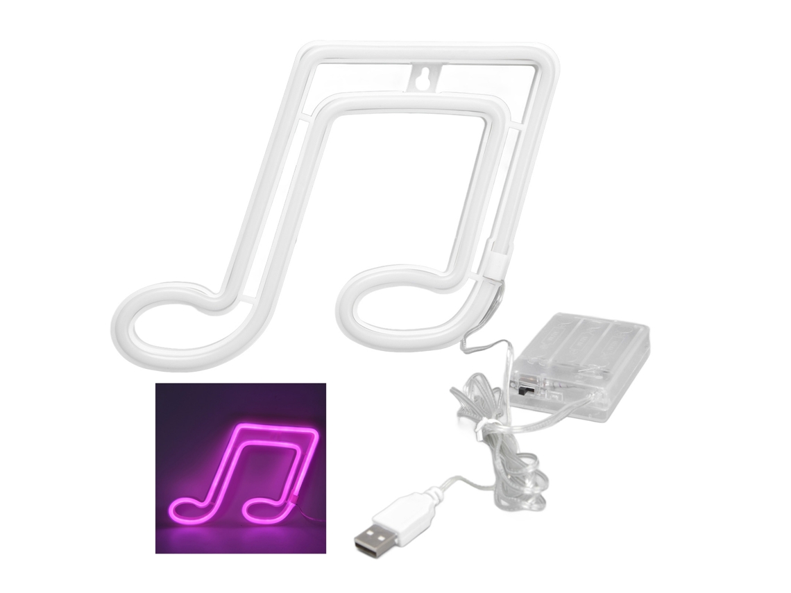 Laxiscreed Luz Noturna Neon De Nota Musical Para Concertos E Decorações De Parede
