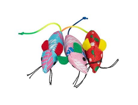 Ratos em Tecido Poliester com Catnip 7 Cm 70 Unid.