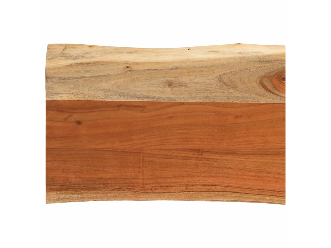 Vidaxl Tampo De Mesa Retangular Borda Viva 50x40x3,8 Cm Acácia Maciça