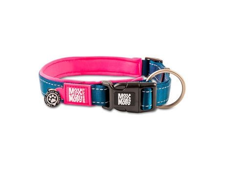 Max & Molly Coleira com Id Tag Matrix Pink Tam. L