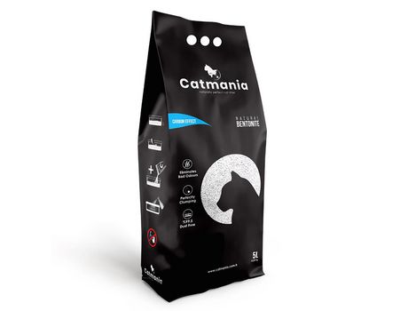 CATMANIA-Areia Bentonite White Compact C/Carvao 20Lt/17Kg