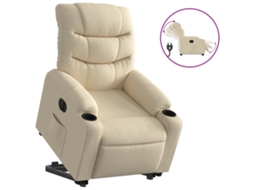 Electric Stand Up Recliner Chair, Electric Stand Up Recliner Chairs Vidaxl Creme Tecido