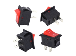 Laxiscreed Pack De 10 Interruptores De Duplo Botão De Pressão Em Plástico Para Eletrodomésticos