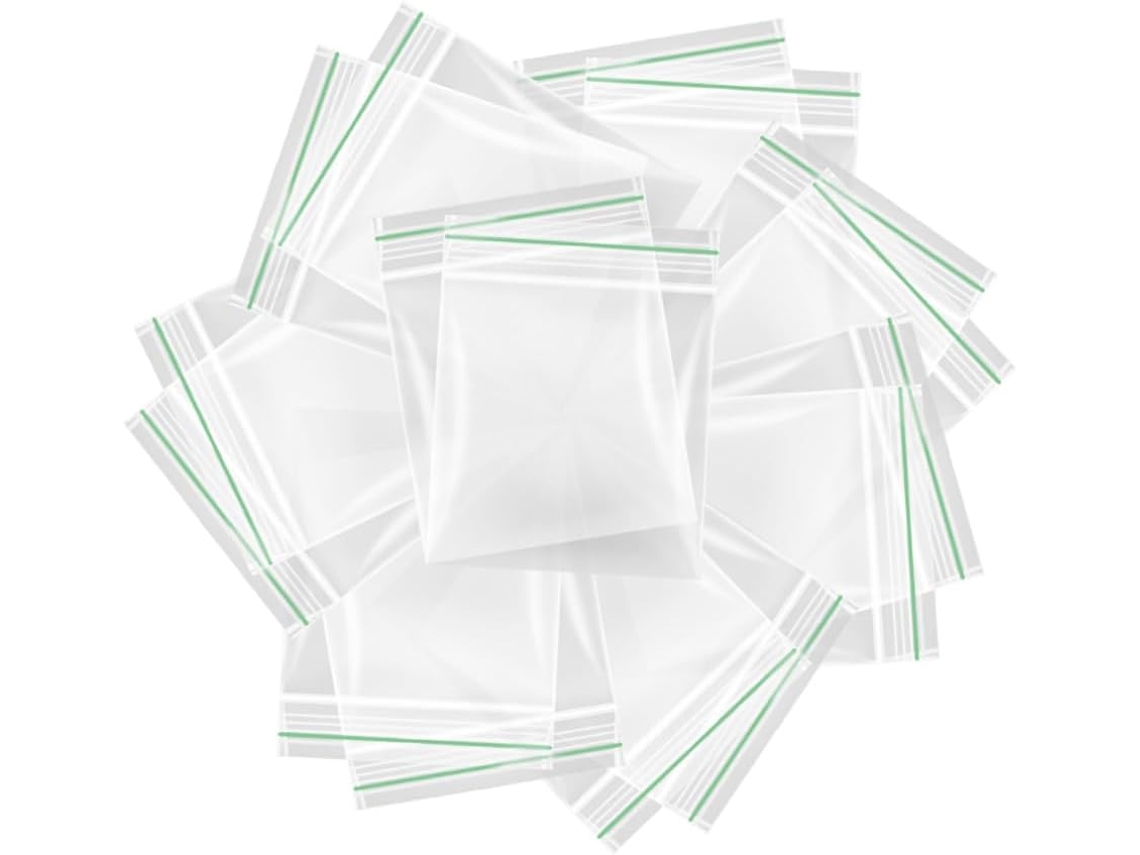 Sacos Com Fecho Hermético(40 X 40 Mm, Pacote Com 100 Unidades)| Sacos Pequenos E Transparentes Versáteis Para Armazenar Alimentos, Joias E Muito Mais