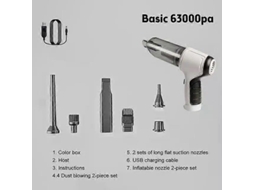 Aspirador De Pó Sem Fio Portátil Para Carro, 120 W, Soprador, Sem Fio, Para Uso Doméstico, Mini Aspirador De Pó Para Carro E Uso Slowmoose