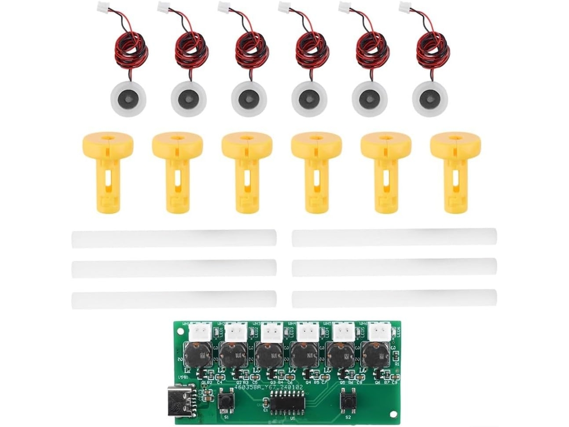 Módulo Umidificador Typec Six Spray Com 6 Bicos E Placa De Controle Atomização Para Distribuição