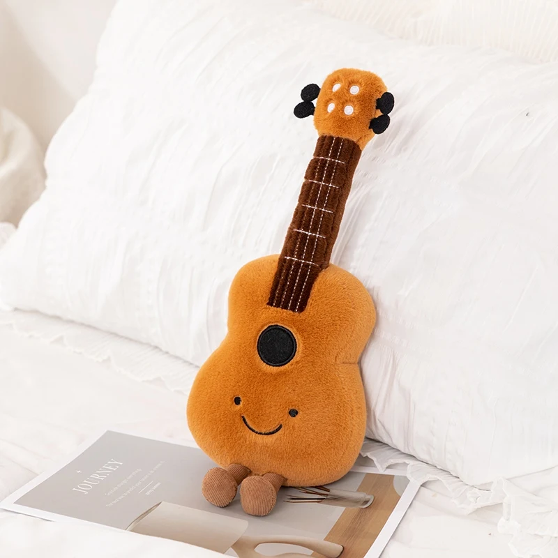 Brinquedo de Pelúcia Musical Fofo, Boneco de Pelúcia Macio, Instrumento Musical MDUG (guitarra 30cm)