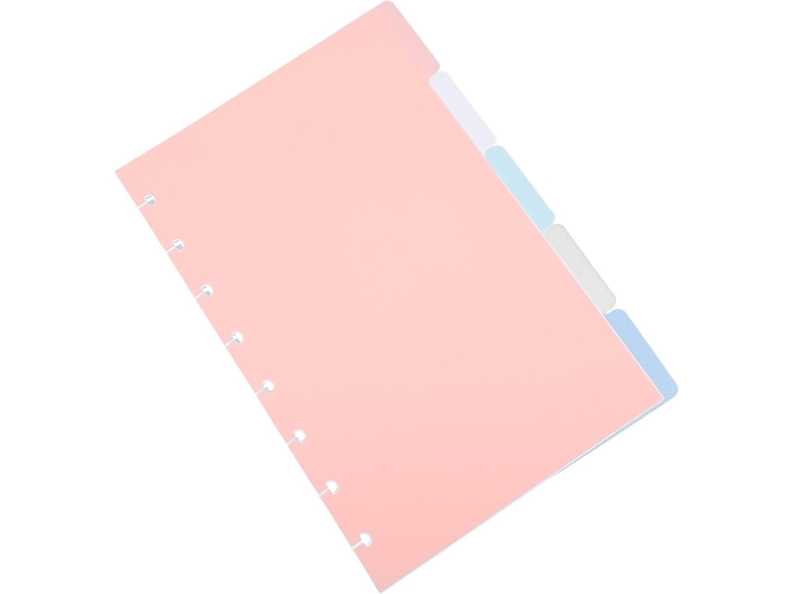 Divisórias de plástico PP Supvox com abas, 5 peças com núcleos vibrantes, 14 x 21,5 cm, divisórias estéticas para divisórias E