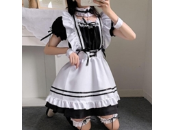 2026-traje De Criada Lolita Negro Bonito Para Niñas Mujeres Uniforme Cosplay Animación Japonesa L