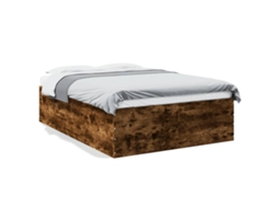 Bed Frame, Bed Frames Vidaxl Marrom Madeira Processada (120 X 200 Cm)