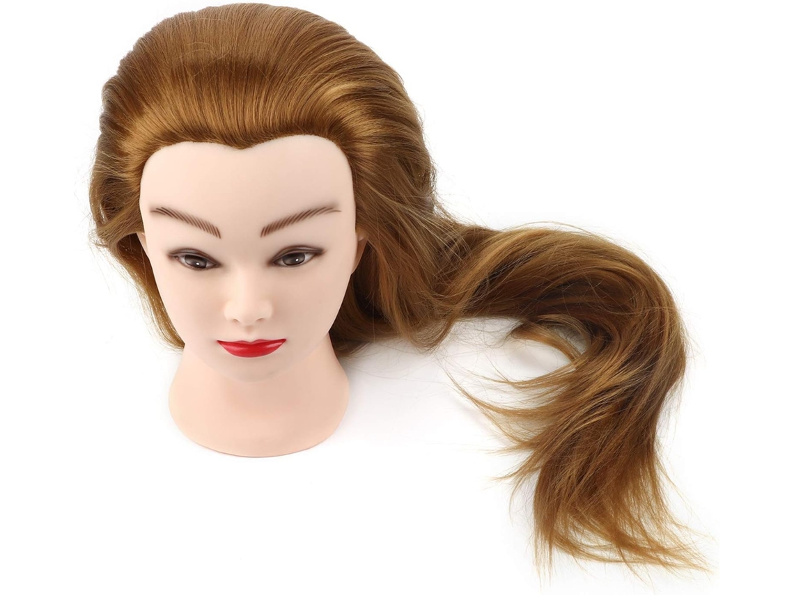Cabeça De Manequim Com Cabelo, 75 Cm (29,5 Polegadas), Para Treinamento De Penteados.