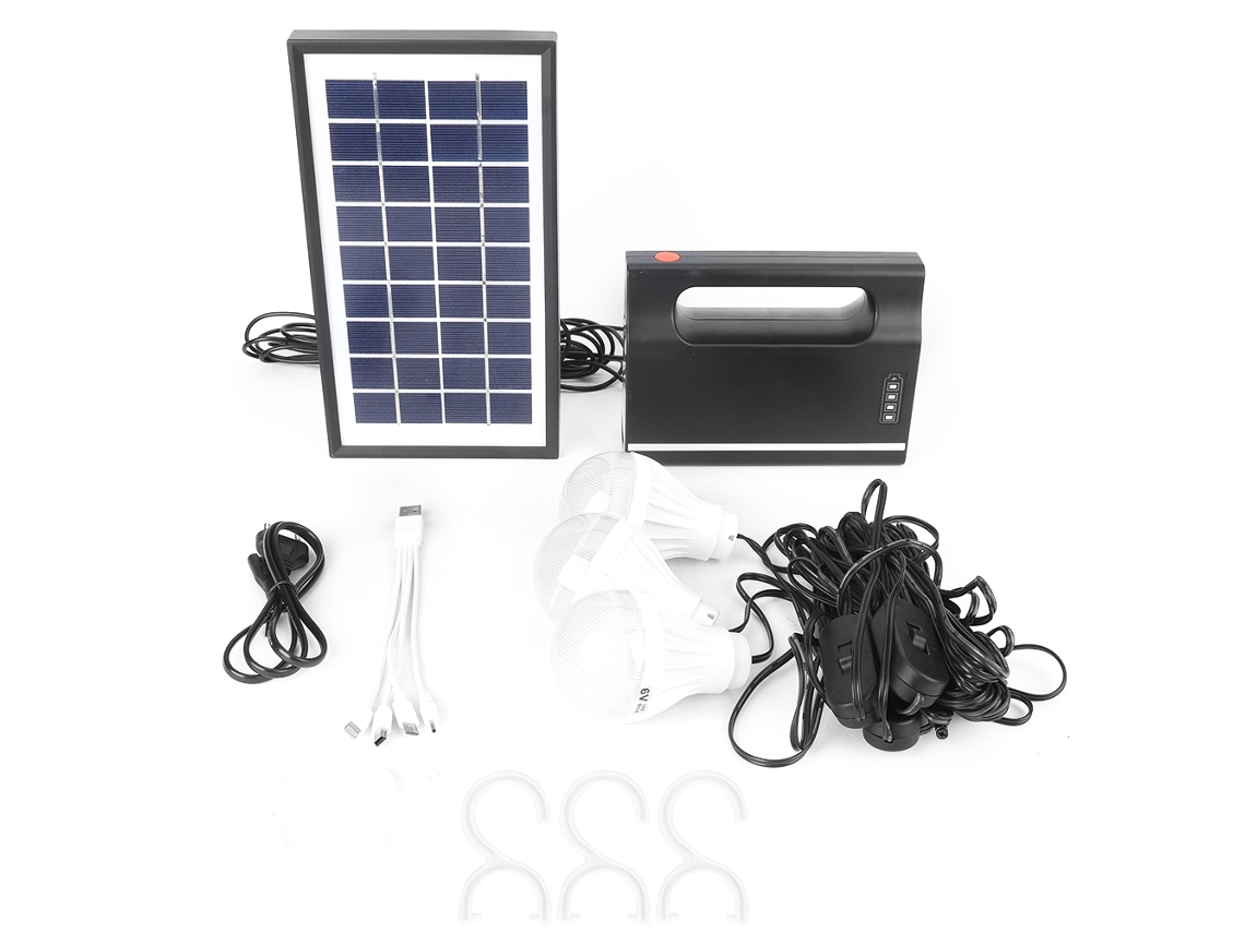 Sistema Solar Painel Gerador Bateria Usb Luz Led Casa SH/MARCA