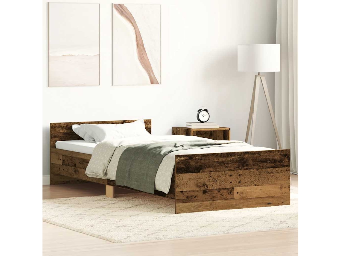Vidaxl Estrutura De Cama Sem Colchão 100x200cm Derivados De Madeira