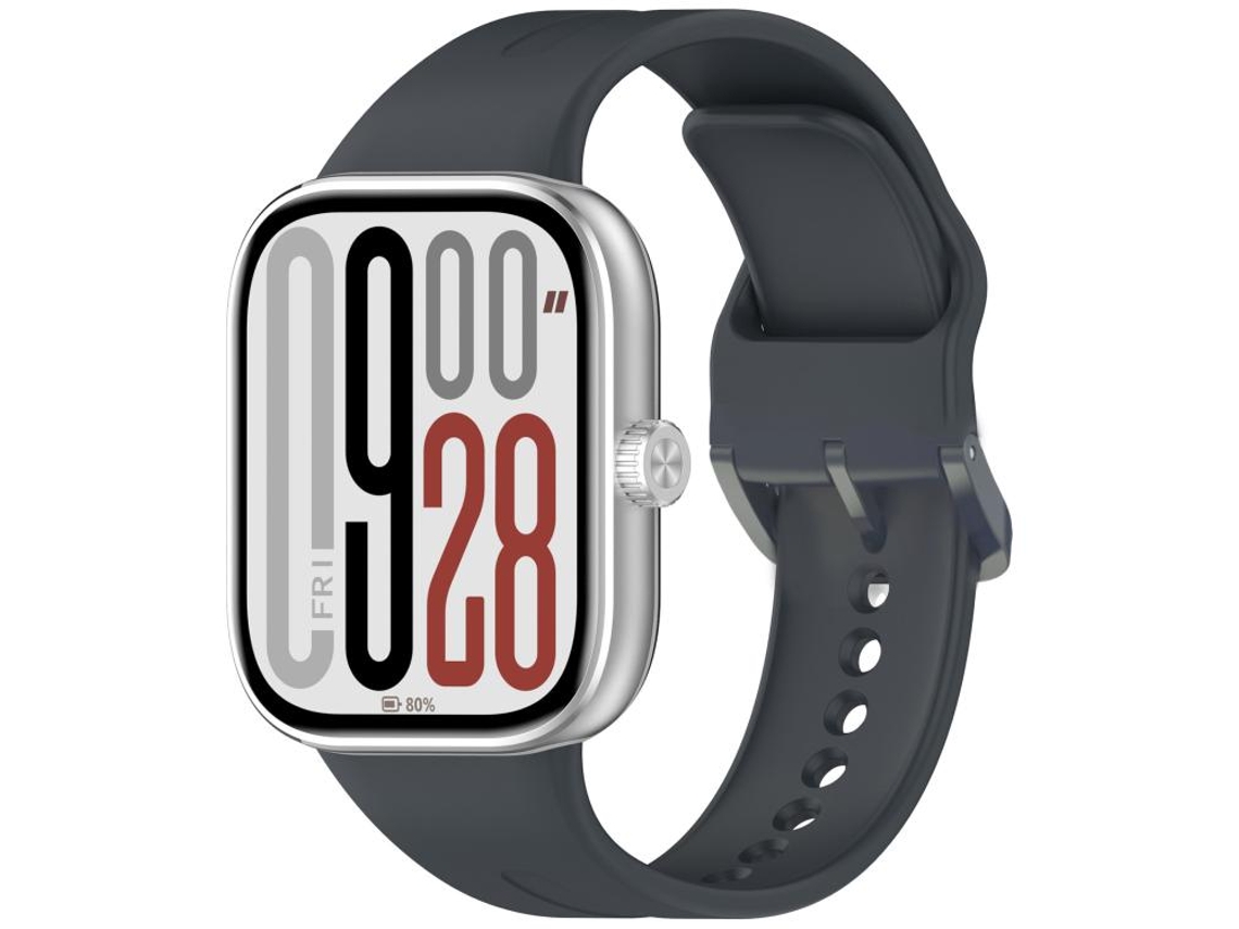 Bracelete para Redmi Watch 6 / 5 / 4 XIAOMOYU em silicone sólido com liberação rápida cinza