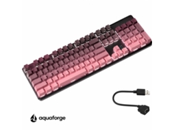 Teclado Mecânico Rgb Base Metálica Rosa