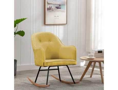 Cadeira de Baloiço VIDAXL Amarelo 289525
