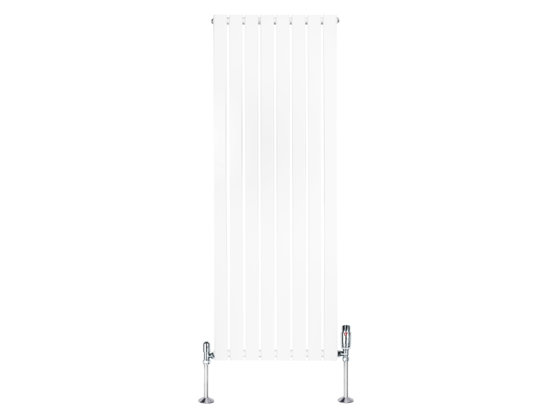 Radiador Plano Coluna Única 1600x560 Mm - Branco, Aço Carbono 1,5 Mm, 1229w, Alta Eficiência, Válvulas Termostáticas